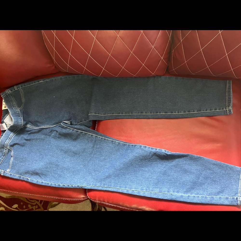 Blue jeggings Basic Edition size large with tags.